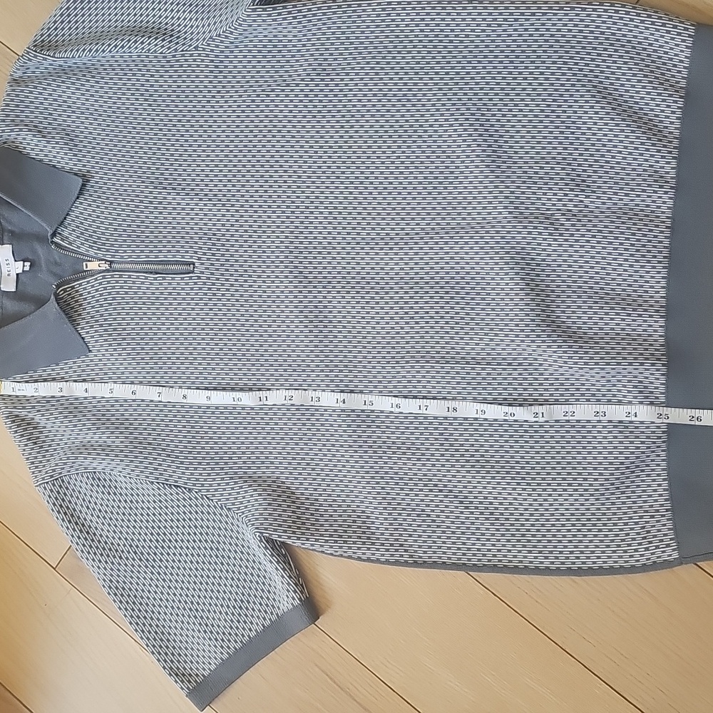 Reiss Textured Gray Polo Shirt - Picture 8 of 9